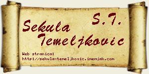Sekula Temeljković vizit kartica